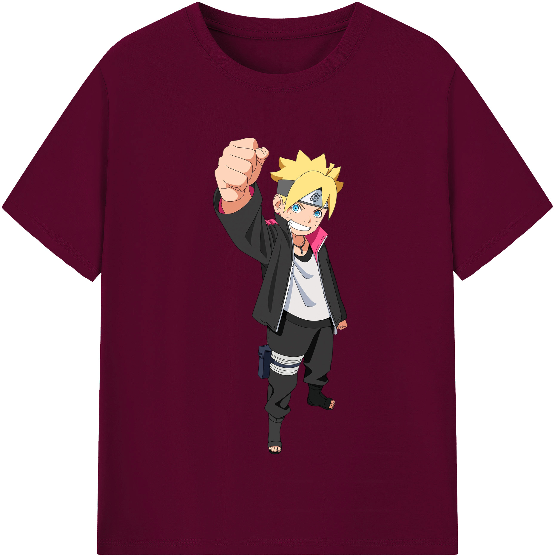 （画像用） NARUTO -ナルト- うずまき ボルト Uzumaki Boruto レディースカジュアルプリントTシャツ（綿100％）